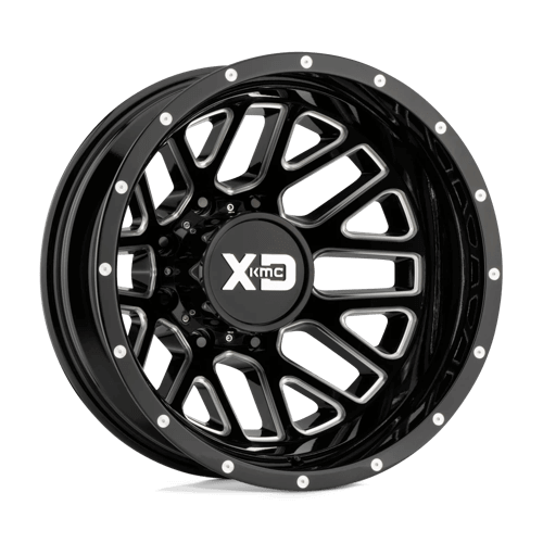 XD XD843 GRENADE DUALLY - Gloss Black Milled - Rear alloy wheel