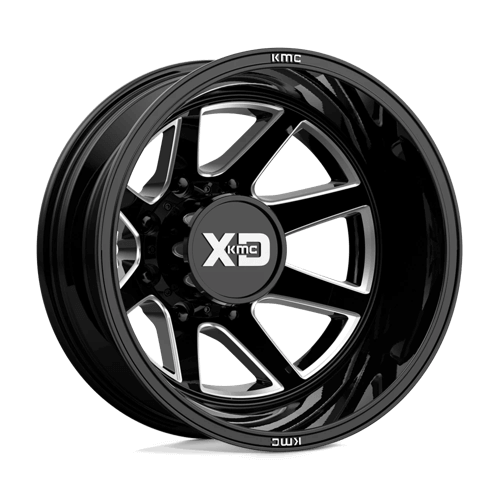 XD XD845 PIKE DUALLY - Gloss Black Milled - Rear alloy wheel