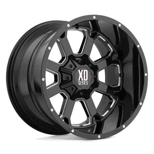 XD XD825 BUCK 25 - Gloss Black Milled alloy wheel
