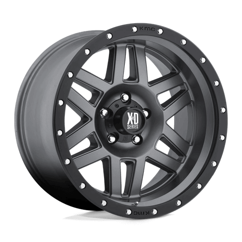 XD XD128 MACHETE - Matte Gray W/ Black Ring alloy wheel