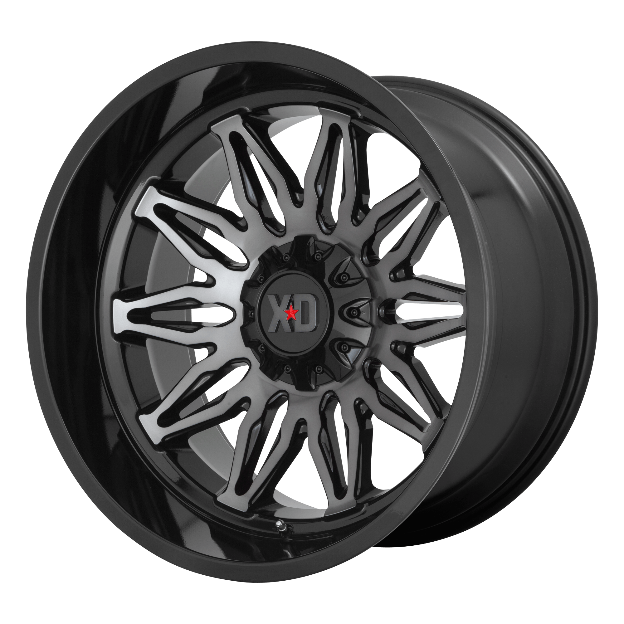XD XD859 GUNNER - Gloss Black Machined W/ Gray Tint alloy wheel