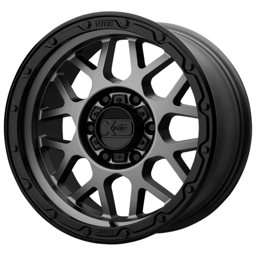 XD XD135 GRENADE OR - Matte Gray W/ Matte Black Lip alloy wheel