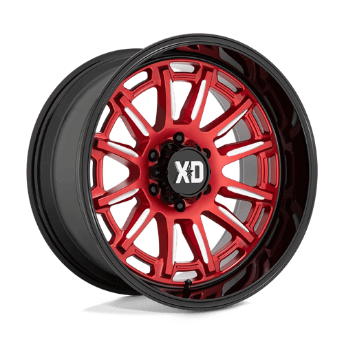 XD XD865 PHOENIX - Candy Red Milled W/ Black Lip alloy wheel