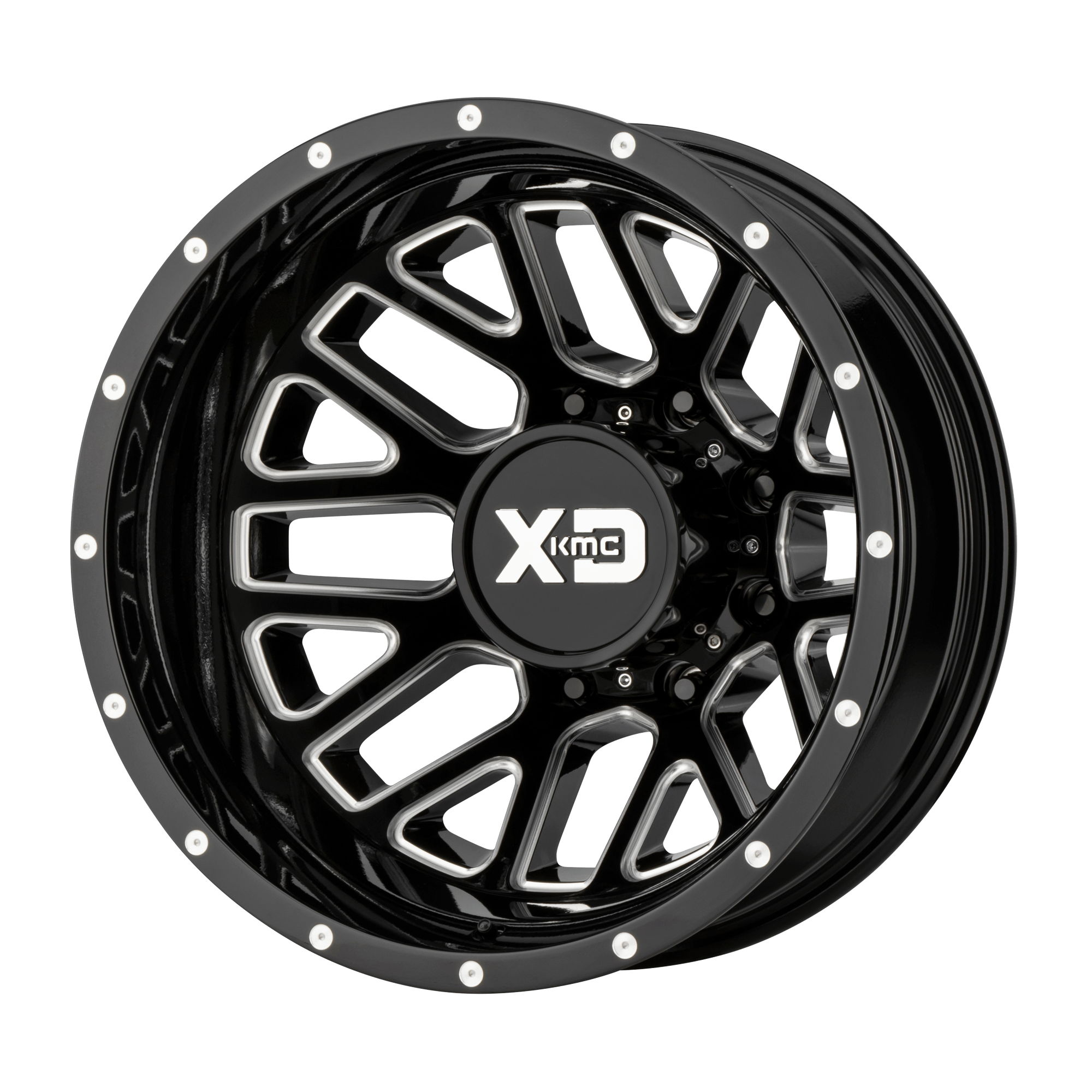 XD XD843 GRENADE DUALLY - Gloss Black Milled alloy wheel