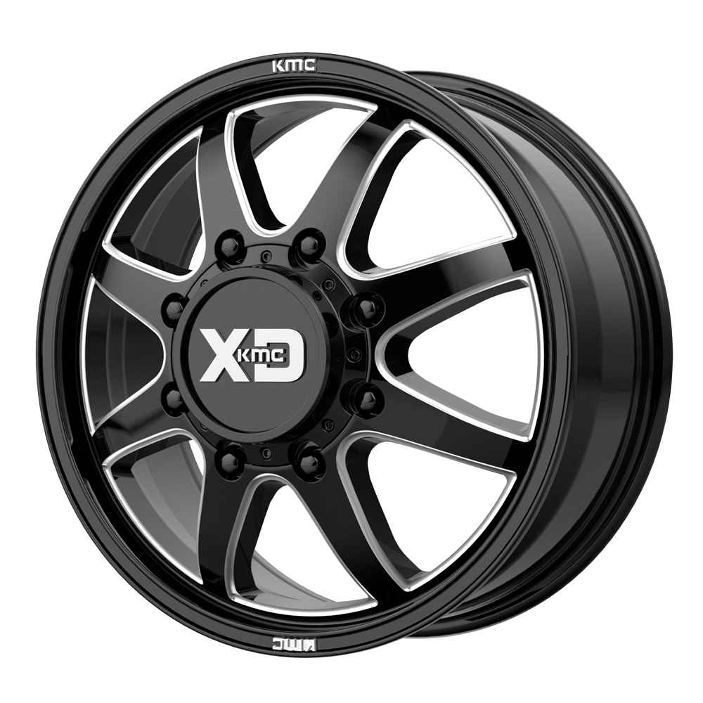 XD XD845 PIKE DUALLY Gloss Black Milled Alloy Wheels